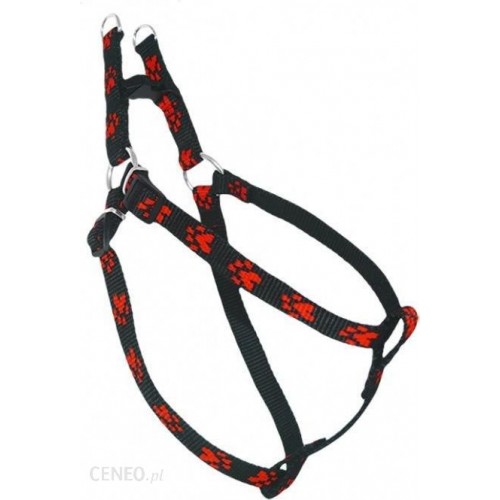 Szelki regulowane Łapki, Czarno- Czerwone