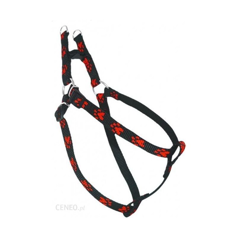 Szelki regulowane Łapki, Czarno- Czerwone