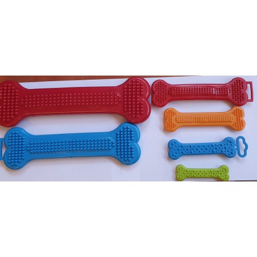 ZABAWKA DLA PSA DO GRYZIENIA KOŚĆ Z WYPUSTKAMI KOLOR LOSOWY