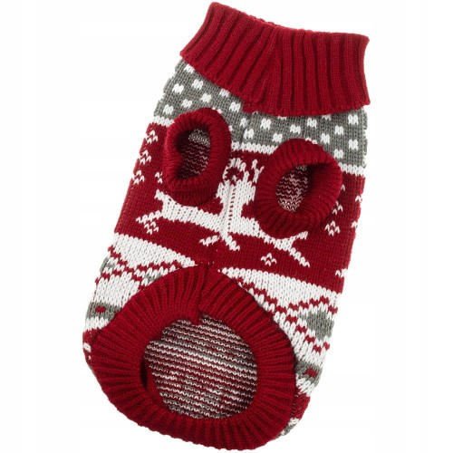 Sweterek Świąteczny dla psa w renifery- rozmiar 6,10,12,14,16