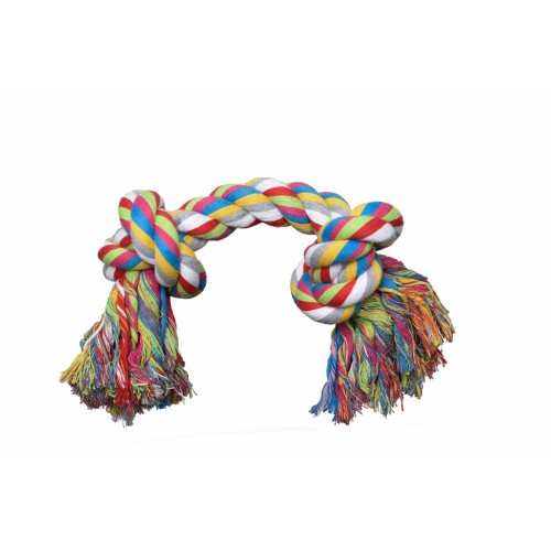 Sznur bawełniany z dwoma węzłami- kolorowy 40cm
