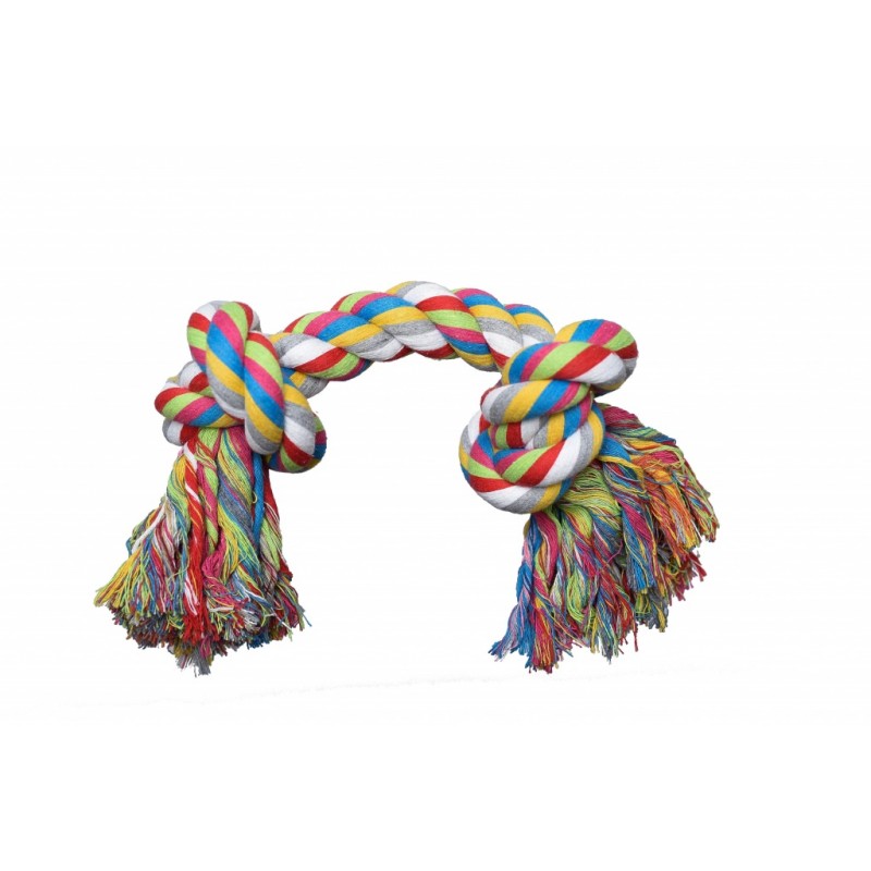 Sznur bawełniany z dwoma węzłami- kolorowy 40cm