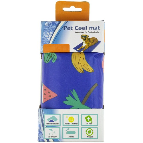 MATA CHŁODZĄCA DLA PSA KOTA ROZMIAR MD 50x65CM NIEBIESKA