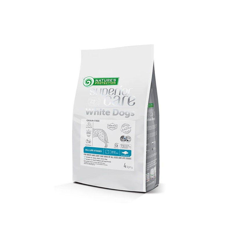 Nature's Protection Superior Care White Dogs White Fish Grain Free All Sizes 4kg