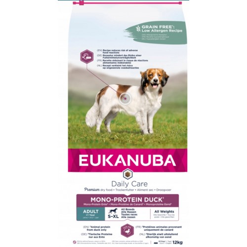 Eukanuba- Monoproteinowa Kaczka- adult 12 kg