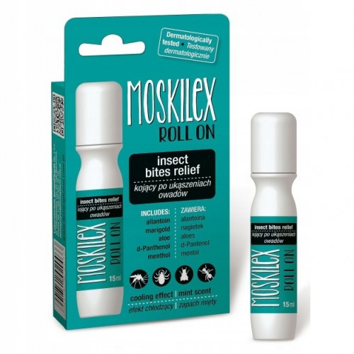 Moskilex Roll On- sztyft łagodzący podrażnienia skóry wywołane ukąszeniami komarów- 15ml