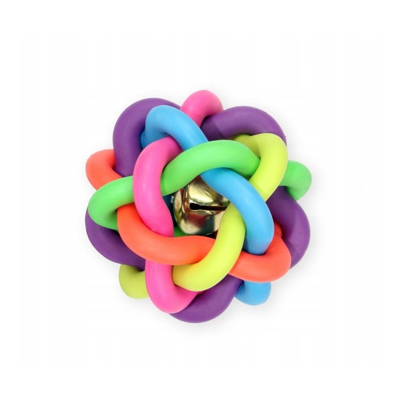 Zabawka dla psa piłka pleciona gumowa