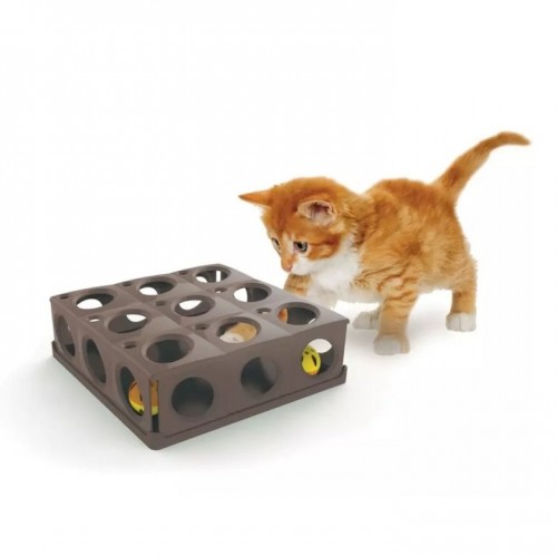 ZABAWKA INTERAKTYWNA DLA KOTA DWIE PIŁECZKI KOLOR SZARY