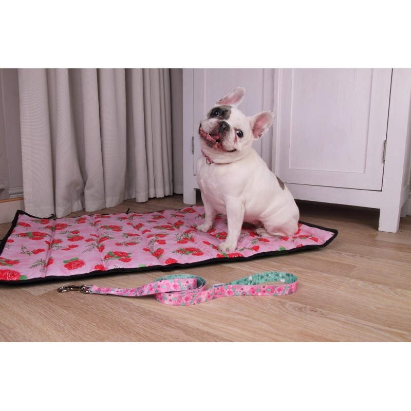 Mata dla psa- róże 90x60cm