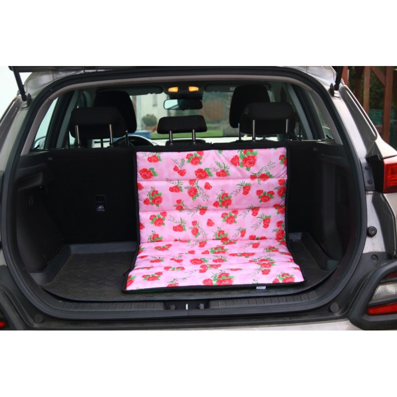 Mata dla psa- róże 90x60cm