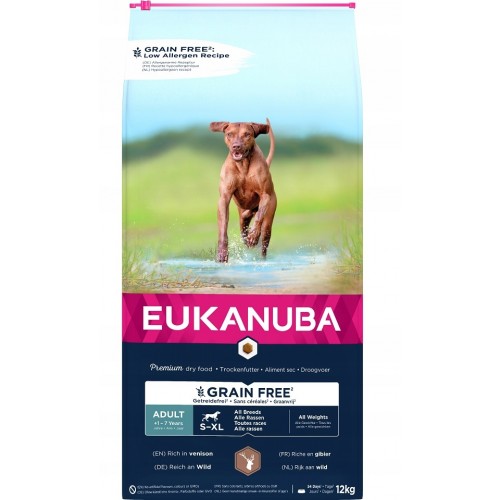 Eukanuba- Pies dorosły- S-XL-Dziczyzna 12kg