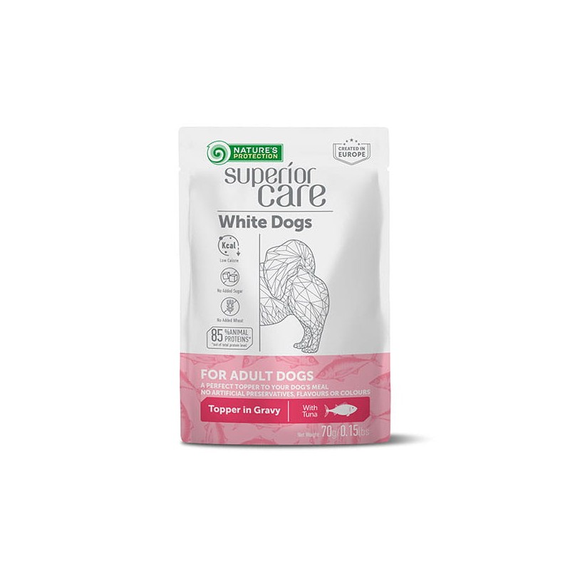 NATURES PROTECTION SUPERIOR CARE WHITE DOGS TUŃCZYK SASZETKA 70G