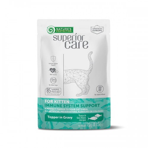 NATURES PROTECTION SUPERIOR CARE IMMUNE KITTEN MOKRA KARMA KOCIĘTA ODPORNOŚĆ 70G