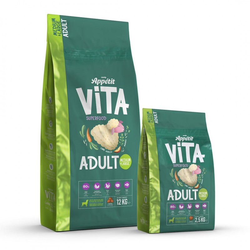 COMFY APPETIT VITA MEDIUM&LARGE LAMB 12KG KARMA SUCHA DLA ŚREDNICH DUŻYCH