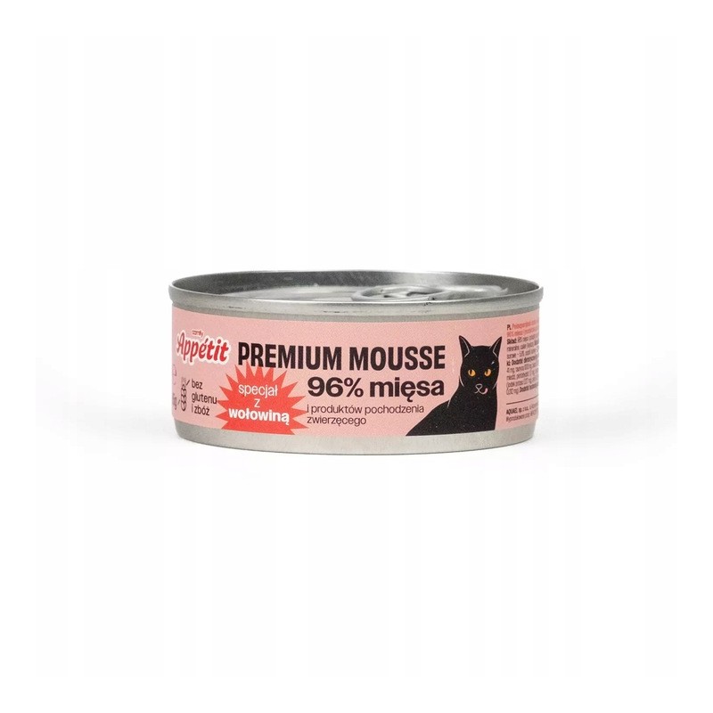 COMFY APPETIT PREMIUM MOUSSE KARMA MOKRA DLA DOROSŁYCH KOTÓW 96% MIĘSA 85G