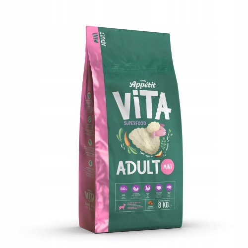 COMFY APPETIT VITA MINI LAMB 8 KG KARMA SUCHA PIES DOROSŁY MAŁA RASA
