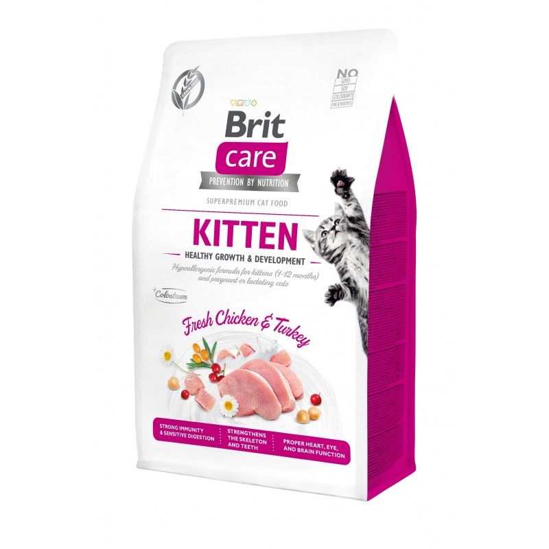 BRIT CARE KITTEN CHICKEN&TURKEY SUCHA KARMA DLA KOCIĄT KURCZAK&INDYK