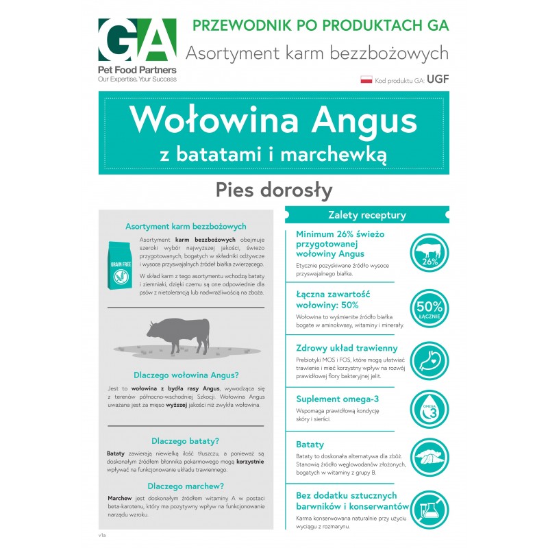 Grain Free Wołowina z batatami i marchewką 12kg