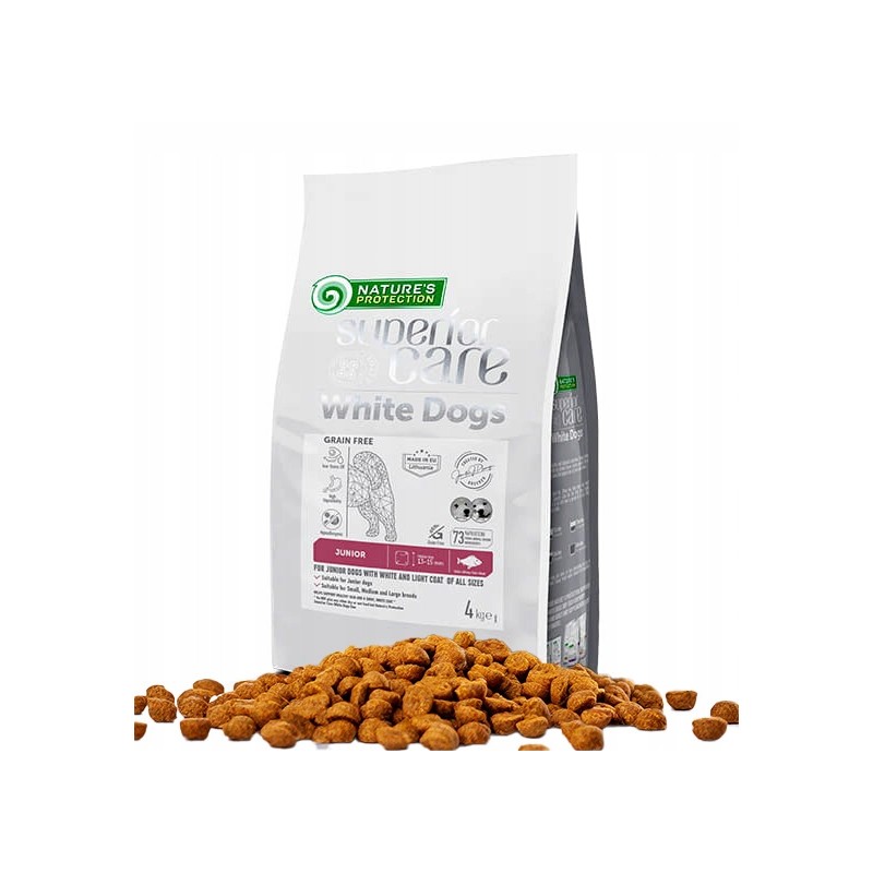 Nature`s Protection Superior Care White Dogs Grain Free White Fish Junior All Sizes 4kg