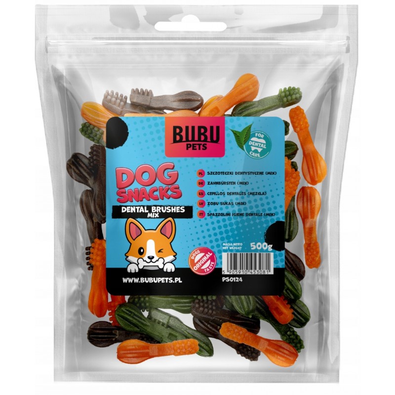 GRYZAKI DENTYSTYCZNE DLA PSÓW GRYZAKI RÓŻNE SMAKI MIX OPAKOWANIE 500G