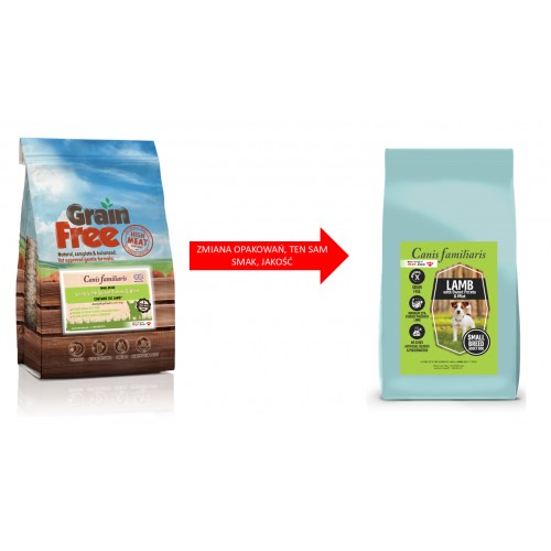 GRAIN FREE KARMA BEZZBOŻOWA JAGNIĘCINA BATATY MIĘTA PIES DOROSŁY MAŁA RASA 2 KG