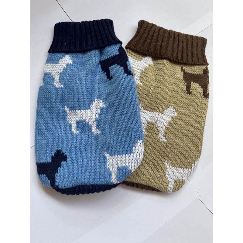 Sweterek/Ubranko dla psa w pieski- długość całkowita 35cm- rozmiar 12