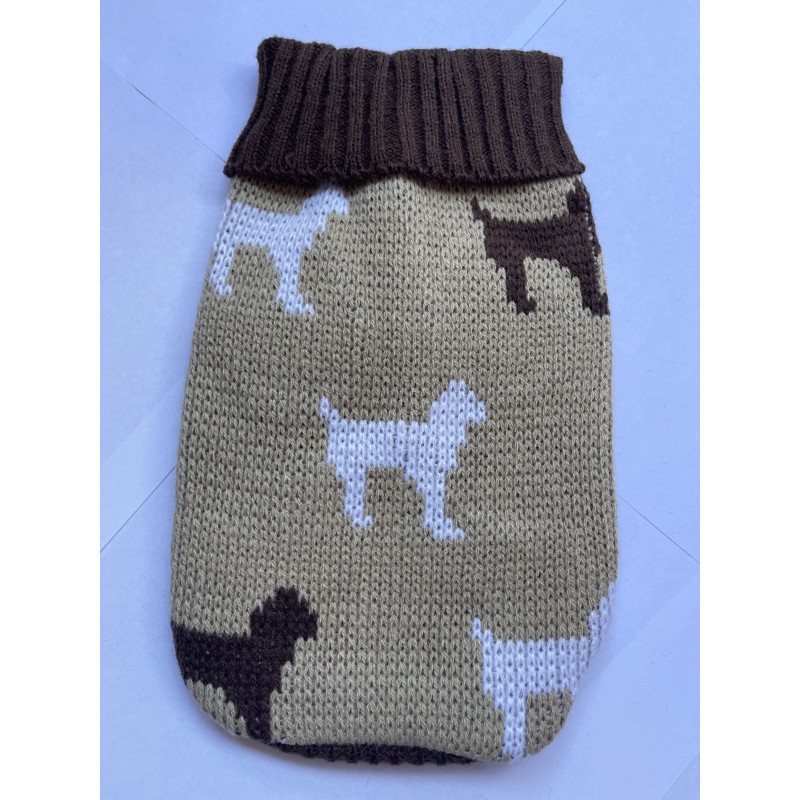 Sweterek/Ubranko dla psa w pieski- długość całkowita 35cm- rozmiar 12