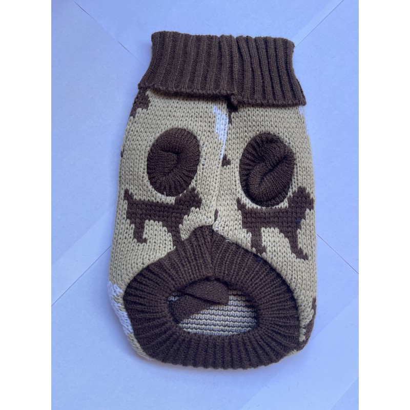 Sweterek/Ubranko dla psa w pieski- długość całkowita 35cm- rozmiar 12