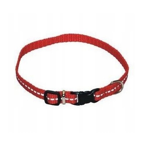 Obroża regulowana czarna z odblaskiem 10-30cm