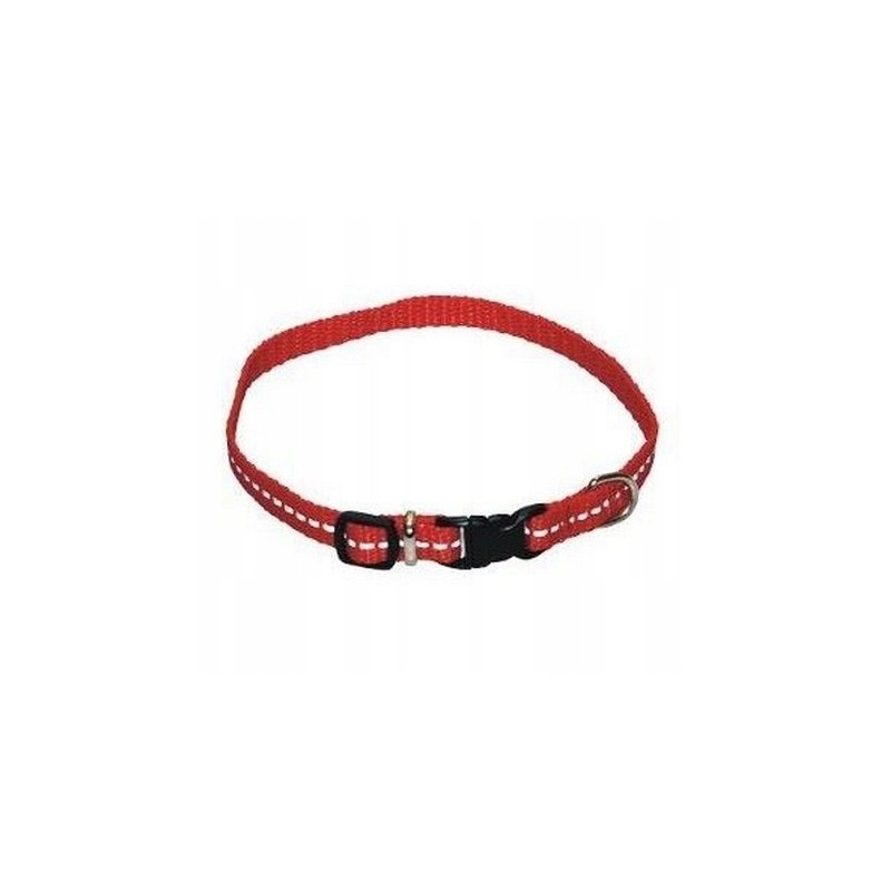 Obroża regulowana czarna z odblaskiem 10-30cm