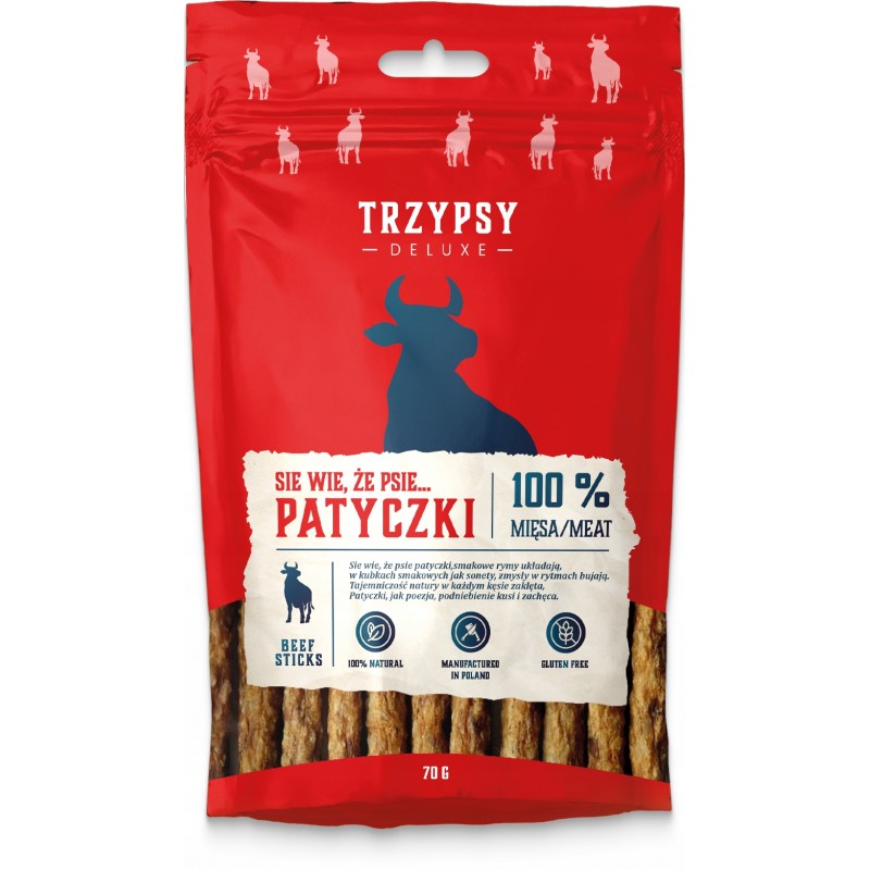 PRZYSMAK DLA PSA PATYCZKI 100% MIĘSA BEZ GLUTENU 70G