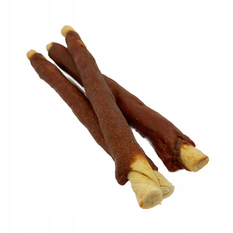 PAŁKA WOŁOWA OWINIĘTA MIĘSEM Z KRÓLIKA 3 SZTUKI 28CM