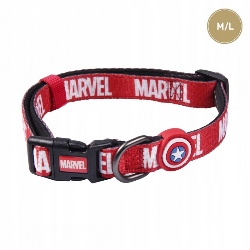 OBROŻA DLA PSA Z MOTYWEM MARVEL CZERWONA M-L