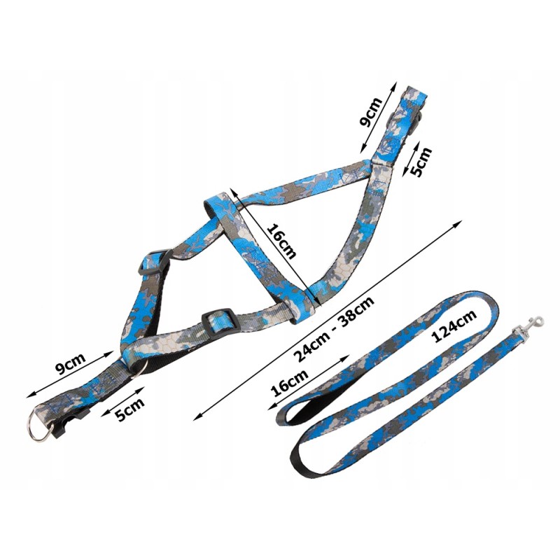 SMYCZ Z SZELKAMI SZELKI SPACEROWE DLA PSA KOTA REGULOWANE  WYGODNE