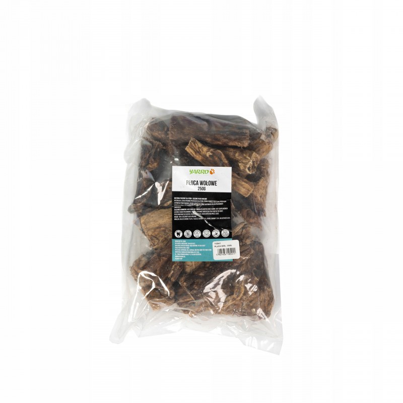 NATURALNY GRYZAK DLA PSA PŁUCA WOŁOWE SUSZONE OPAKOWANIE 250G