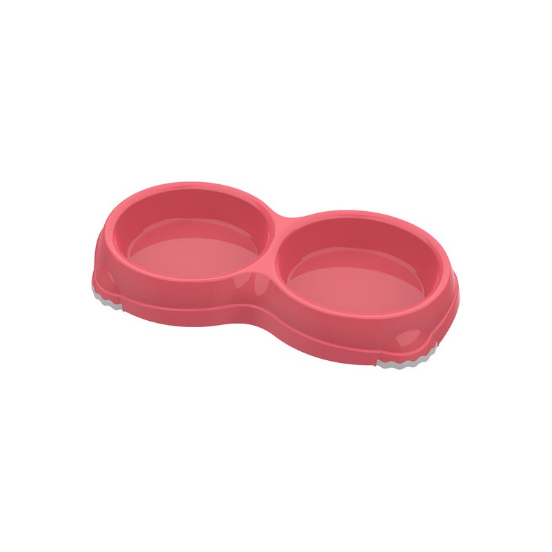 Miska podwójna dla psa dla psa, kota- 2x0,2l koral