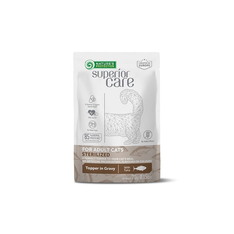 NATURES PROTECTION KARMA MOKRA DLA STERYLIZOWANYCH KOTÓW TUŃCZYK W SOSIE70G