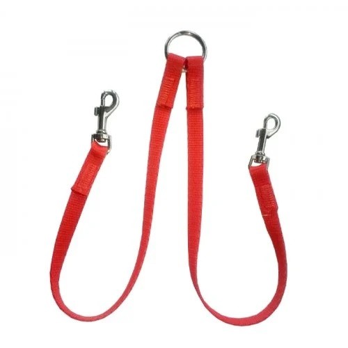 ROZDZIELACZ DWÓJNIK DO SMYCZY KOLOR CZERWONY