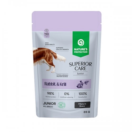 NP SUPERIOR CARE Junior All Breeds Grain Free Rabbit and Krill, 85g sasz