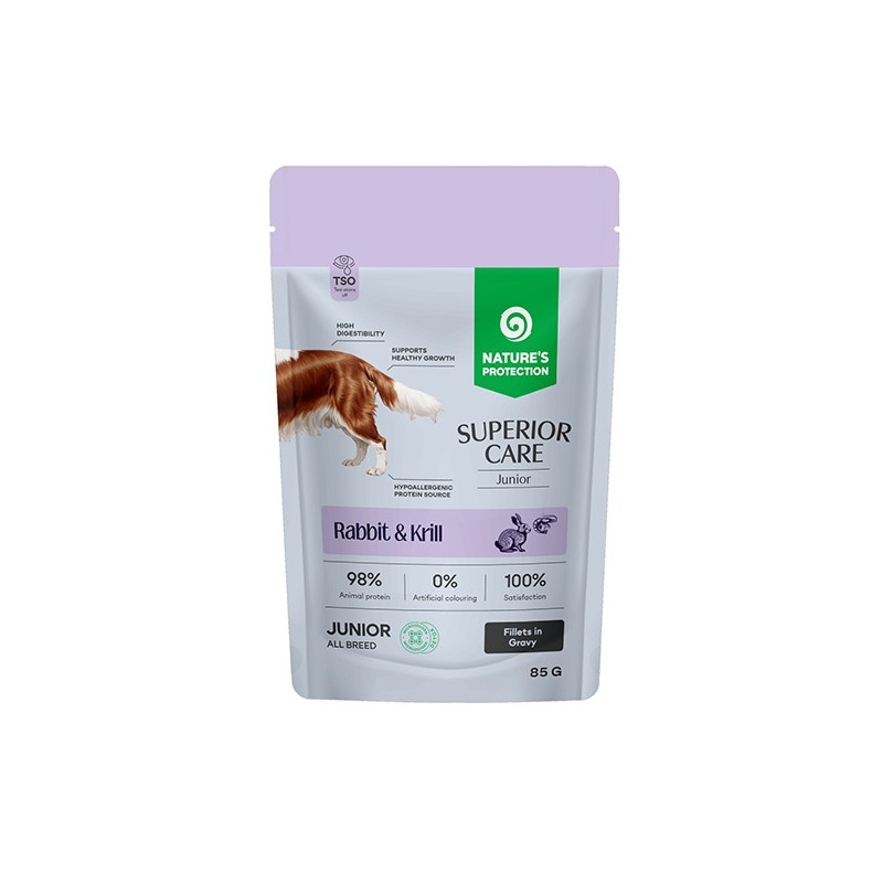 NP SUPERIOR CARE Junior All Breeds Grain Free Rabbit and Krill, 85g sasz