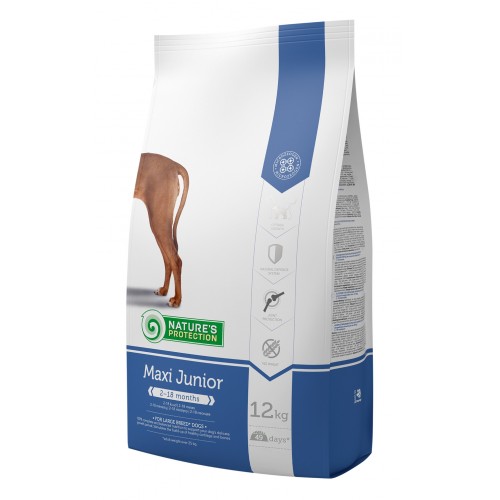 NATURES PROTECTION MAXI JUNIOR KARMA SUCHA DLA PSÓW ROSNĄCYCH DUŻE RASY POULTRY DRÓB