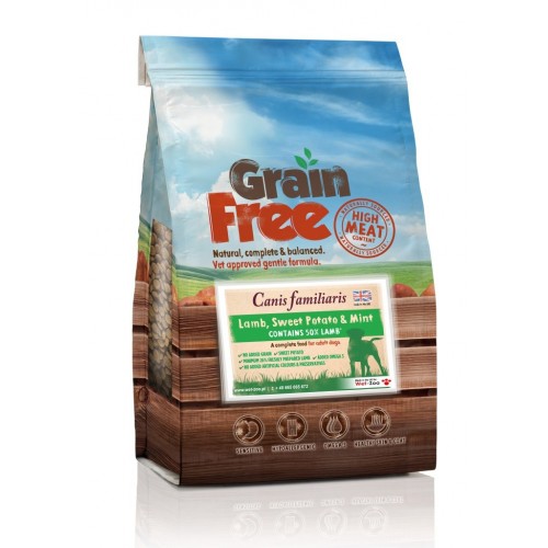 Grain Free - Karma bezzbożowa jagnięcina z batatami i miętą  2kg/12kg