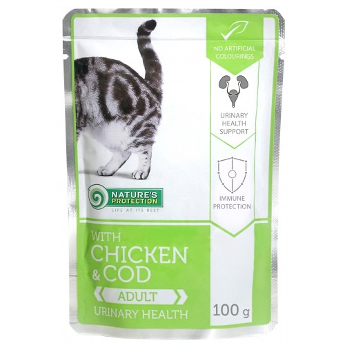 Nature`s Protecion Urinary Health Chicken & Cod (kurczak&dorsz) - kot dorosły  (saszetka 100g)