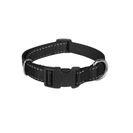 Obroża czarna z odblaskiem